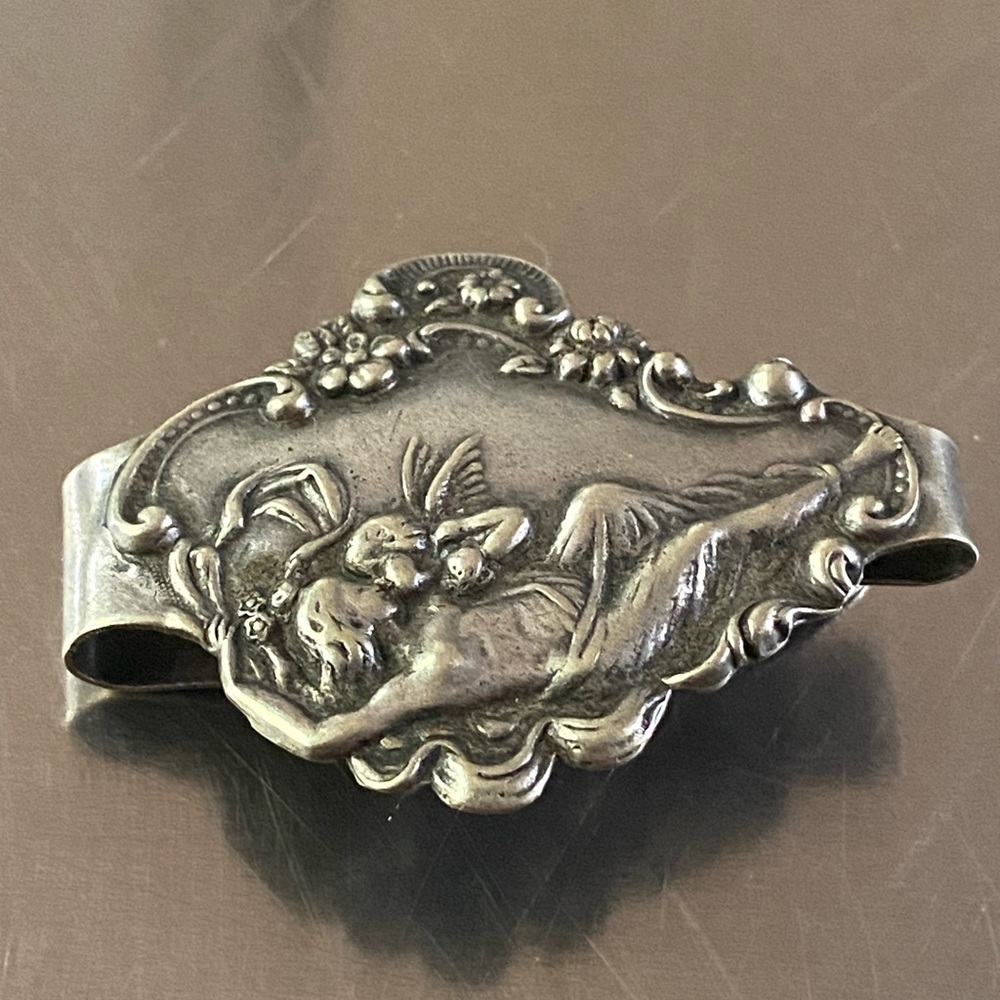Vintage Antique Victorian German Silver Clip Pendant Pin Brooch